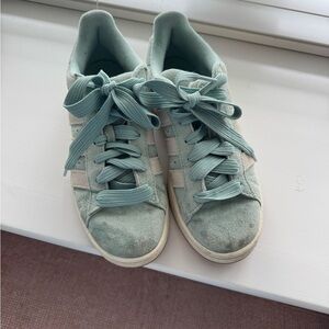 Adidas Women's Original Campus 00s in Hazy Green/Off White